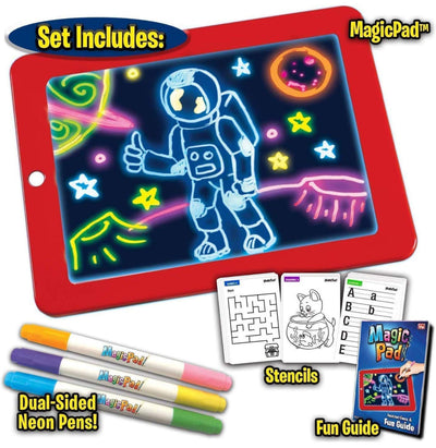 Light up! LED Drawing pad tablet, glow in the dark