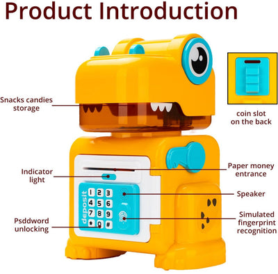 DINO piggy bank with storage for your kiddos! 🦖