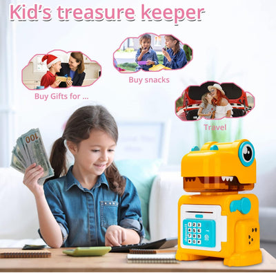 DINO piggy bank with storage for your kiddos! 🦖