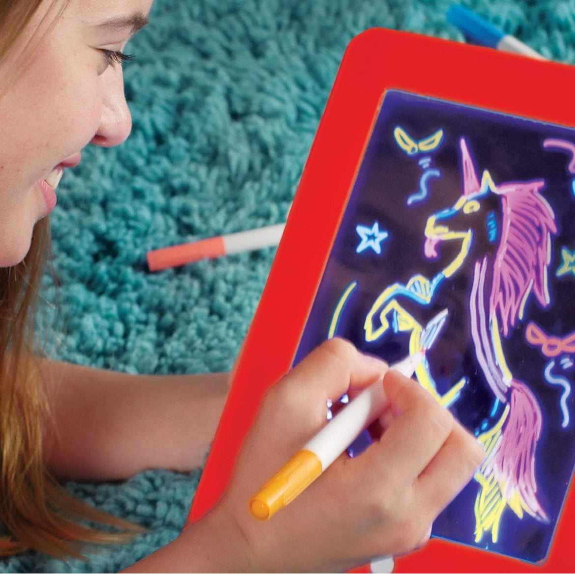 Light up! LED Drawing pad tablet, glow in the dark