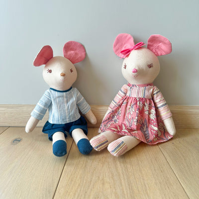 Little Brother & Big Sister  Pair of Doll