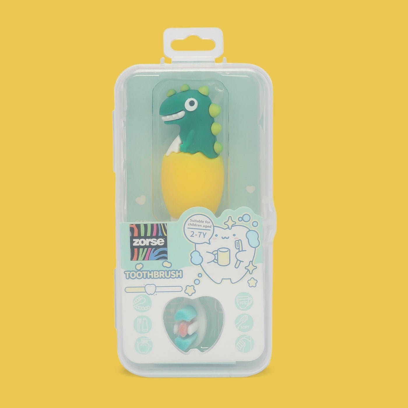 ZORSE baby toothbrush special curated for your child's teeth in style for  2-7 year olds (dinosaur random-print)