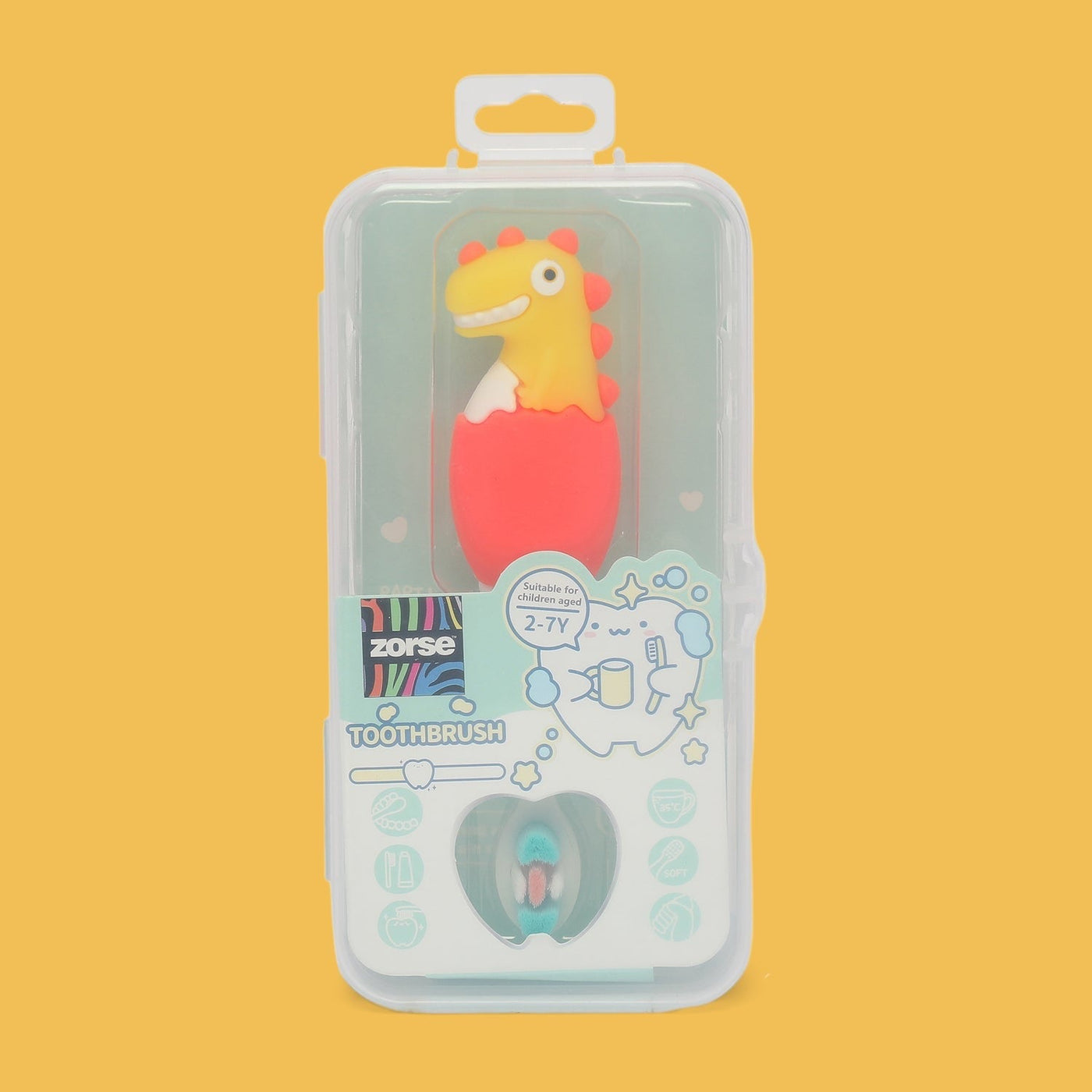 ZORSE baby toothbrush special curated for your child's teeth in style for  2-7 year olds (dinosaur random-print)