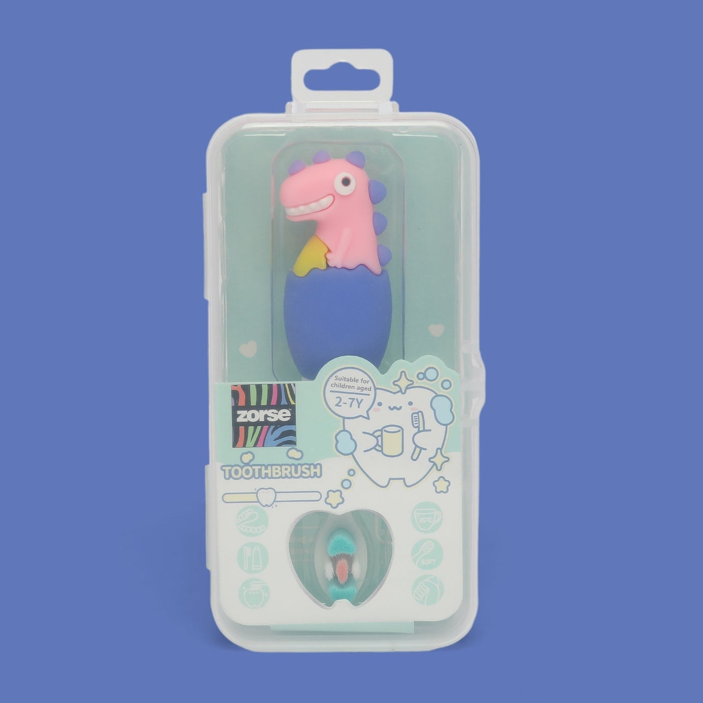 ZORSE baby toothbrush special curated for your child's teeth in style for  2-7 year olds (dinosaur random-print)