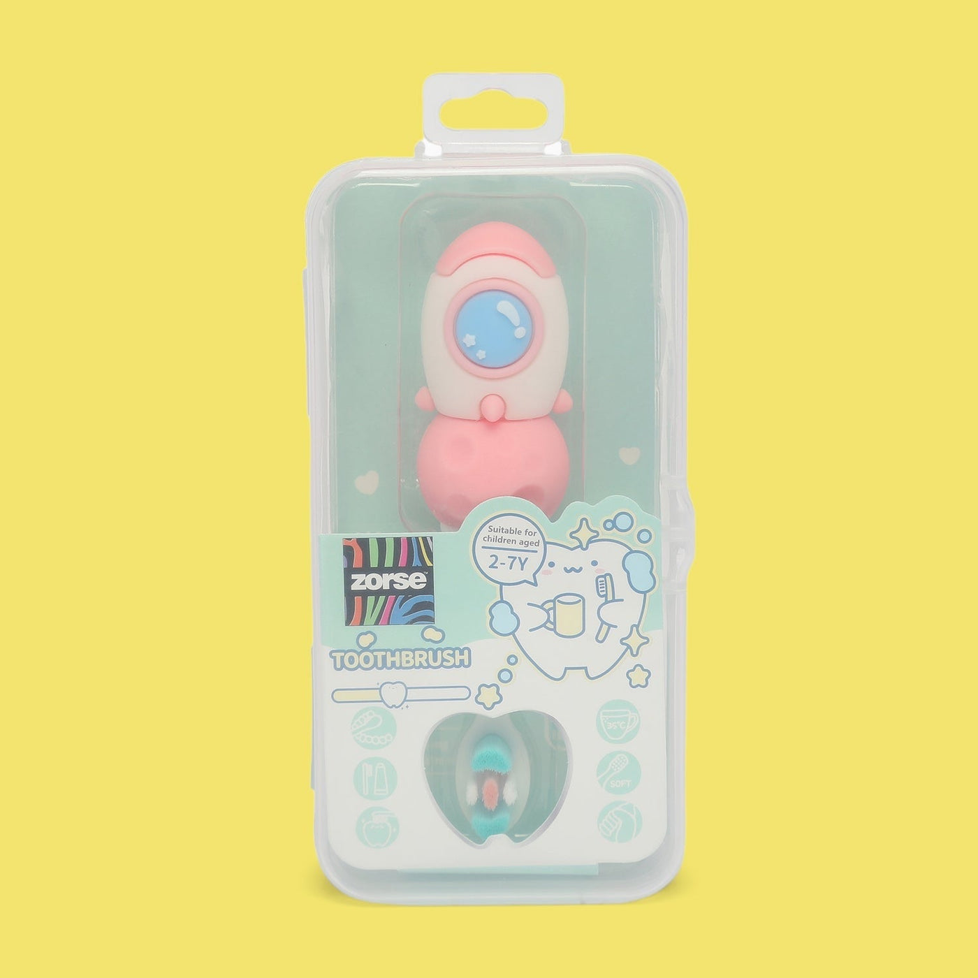 ZORSE baby toothbrush special curated for your child's teeth in style 2-7 year olds (random space-print)