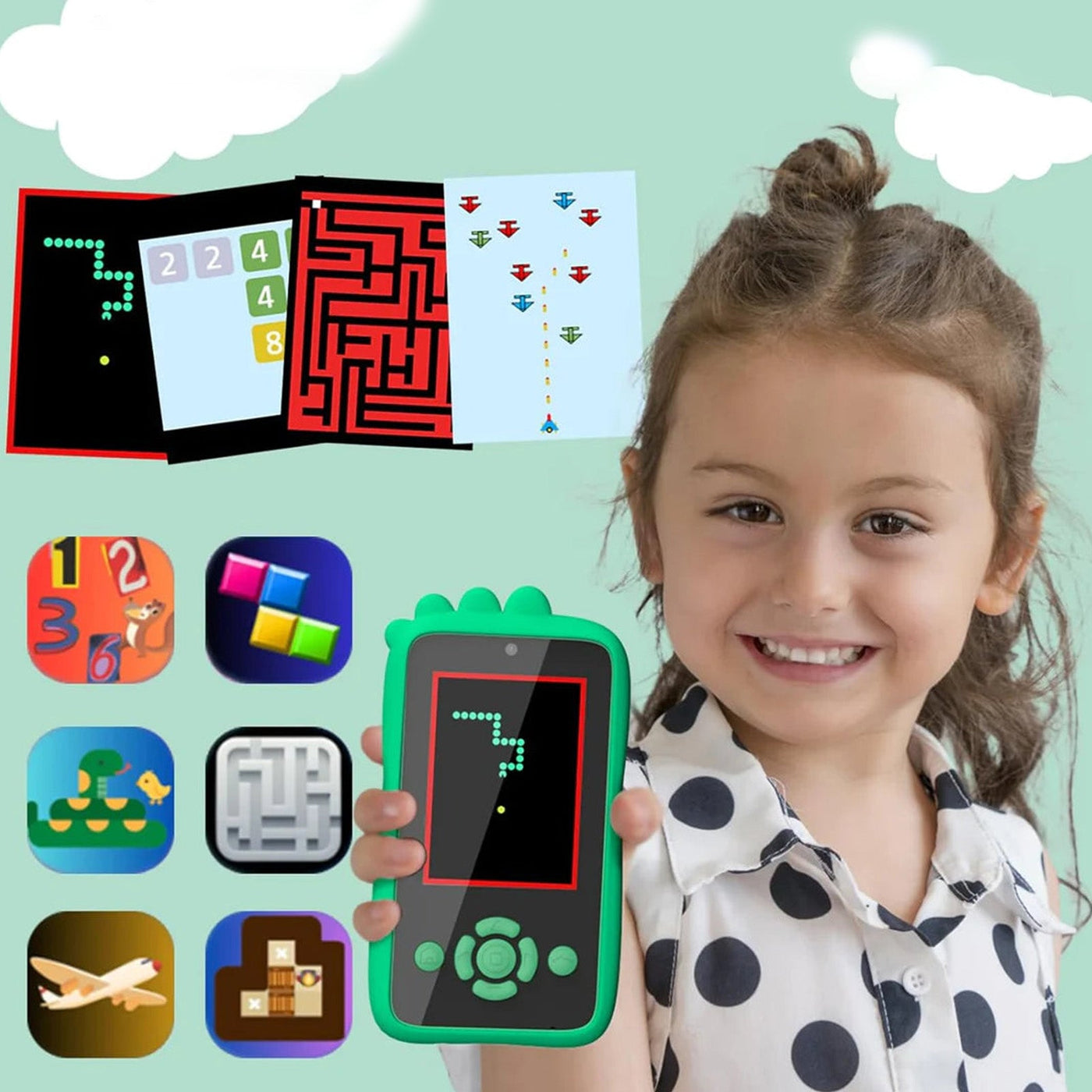 Kids smartphone camera toy phone with games and more!
