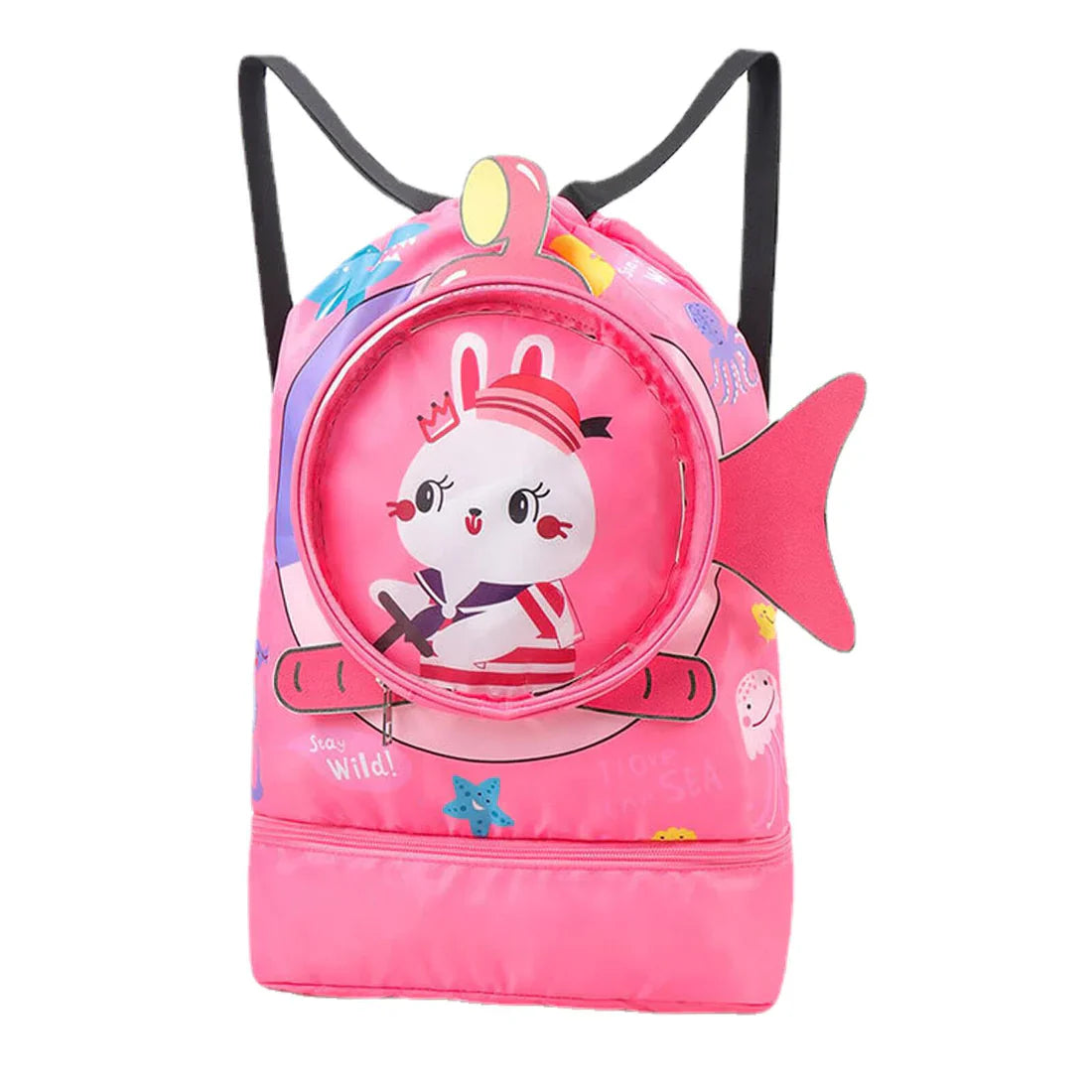 Dino and Unicorn Themed Swimming Backpack - Perfect for The Pool or Beach