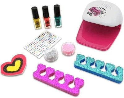Kids Nail Polish Set, Glam Nail Salon, Pedicure and Manicure Kit, Girls Nail Kit 5-12 Years Old Girls Nail Salon Decoration Set with Nail Dryer 10 pcs set
