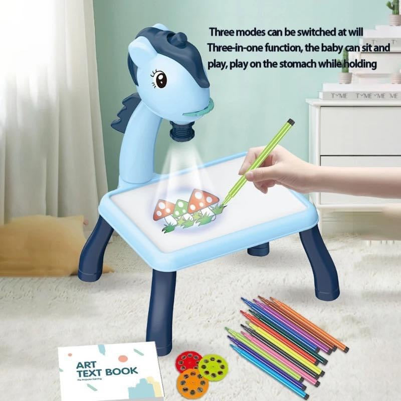 Drawing Projector Table, Plastic Creativity Manual Ability 24 Patterns Projector Painting Board for Early Learning Art