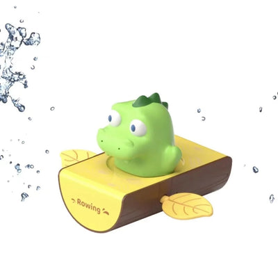 Floating paddle boat hippo and crocodile Bath Toy: Making Bath time Fun and Playful(1pc)