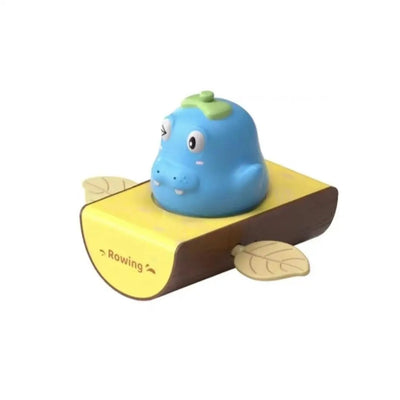 Floating paddle boat hippo and crocodile Bath Toy: Making Bath time Fun and Playful(1pc)