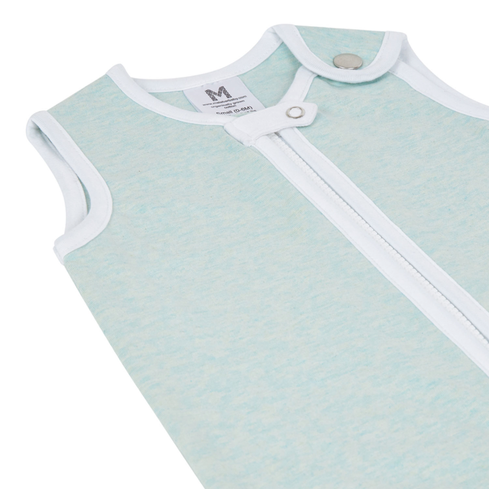 Malabar Baby Melange Wearable Baby Sleep Sack - Mint 0.6 TOG