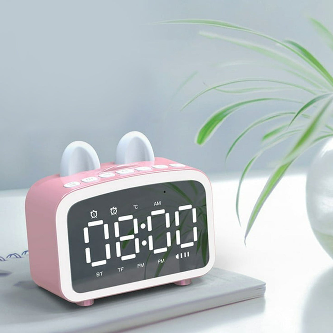 Premium quality digital alarm clock + Bluetooth speaker with nightlight