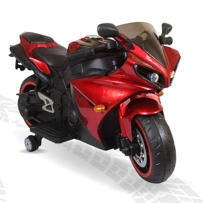 Baby Moo R1 Electric Ride-On Bike For Kids | Rechargeable Battery-Powered Toy With Led Lights, Music, And Usb Port | Battery Operated Bike 2 To 8 Years - Red
