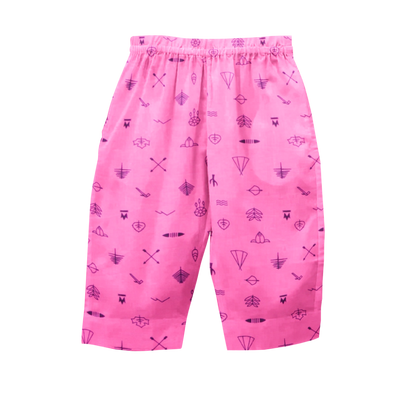 The Baby Atelier Full Sleeved Pajama Set - Pink Line Drawing