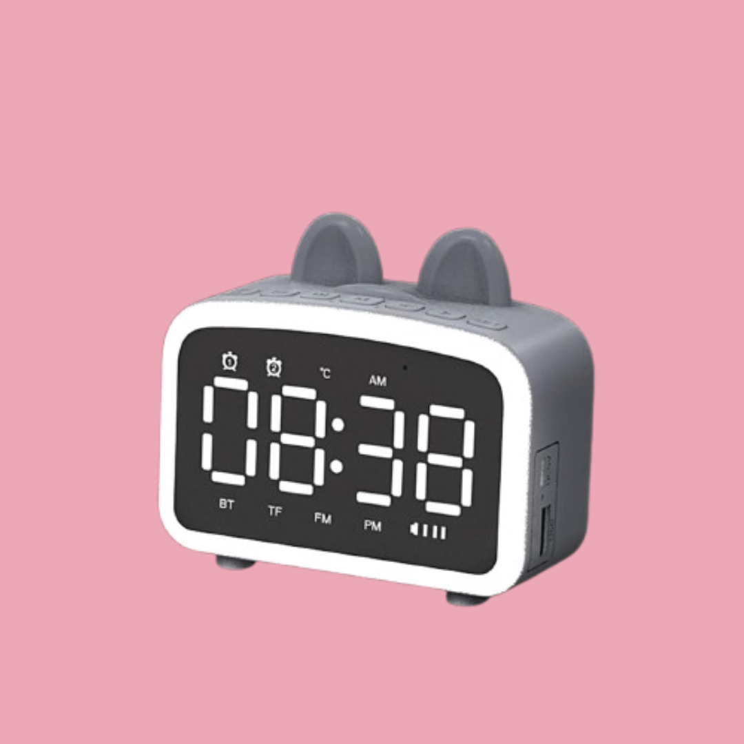 Premium quality digital alarm clock + Bluetooth speaker with nightlight