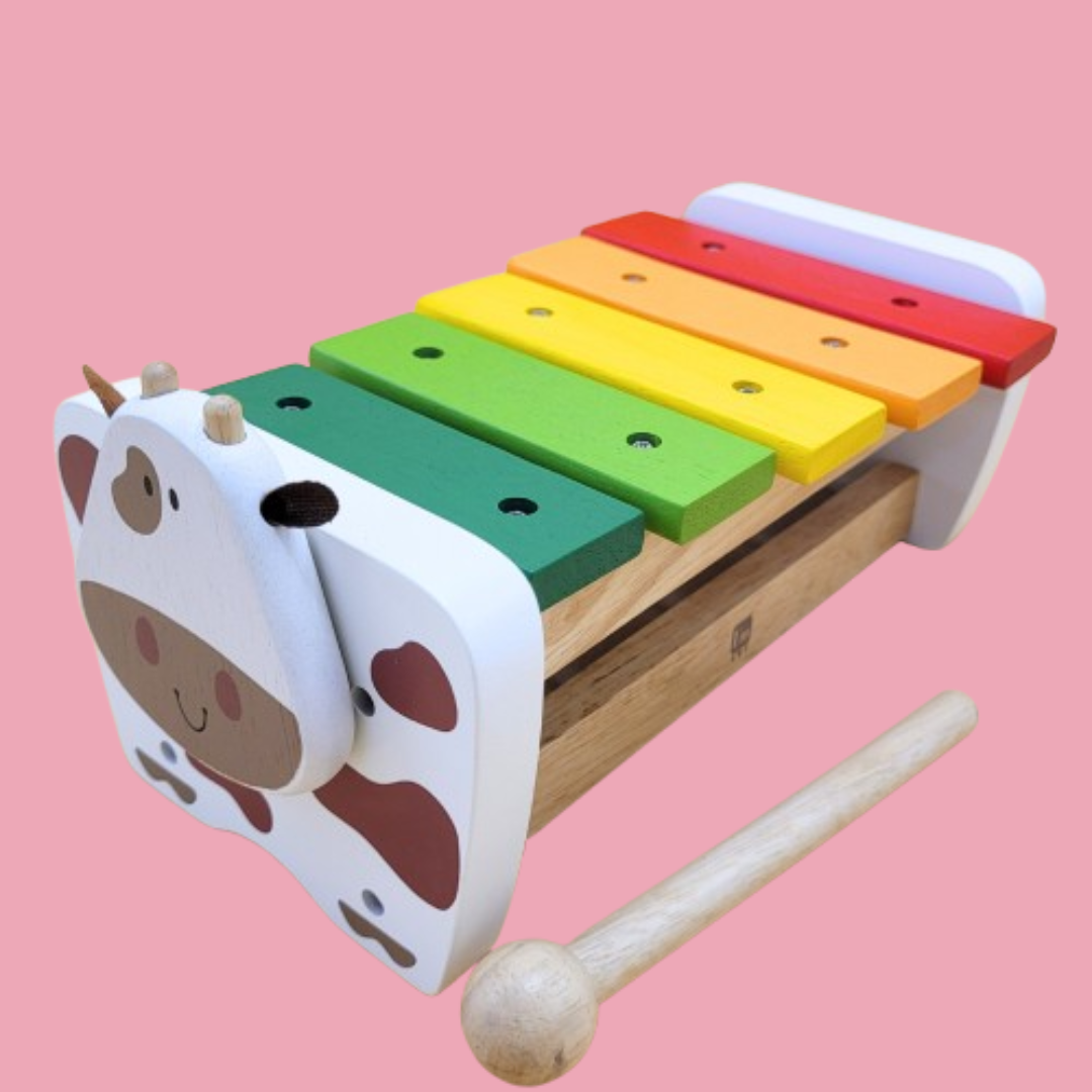 I'M Toy Cow Xylophone Bench