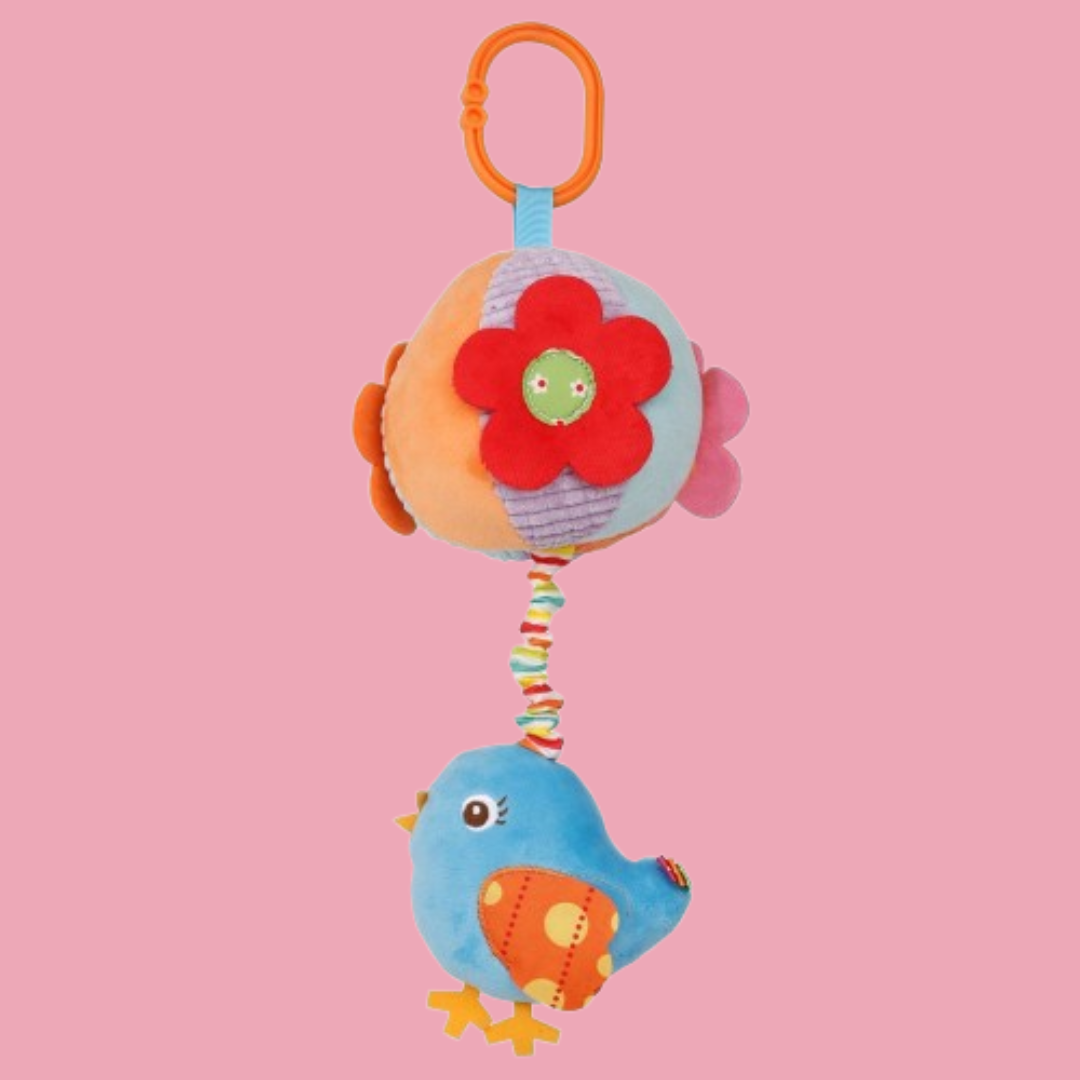 Bird Blue Hanging Pulling Toy