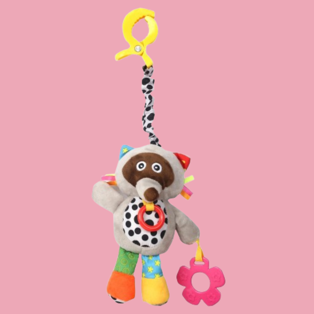 Star's Favourite Grey Hanging Pulling Toy With Teether