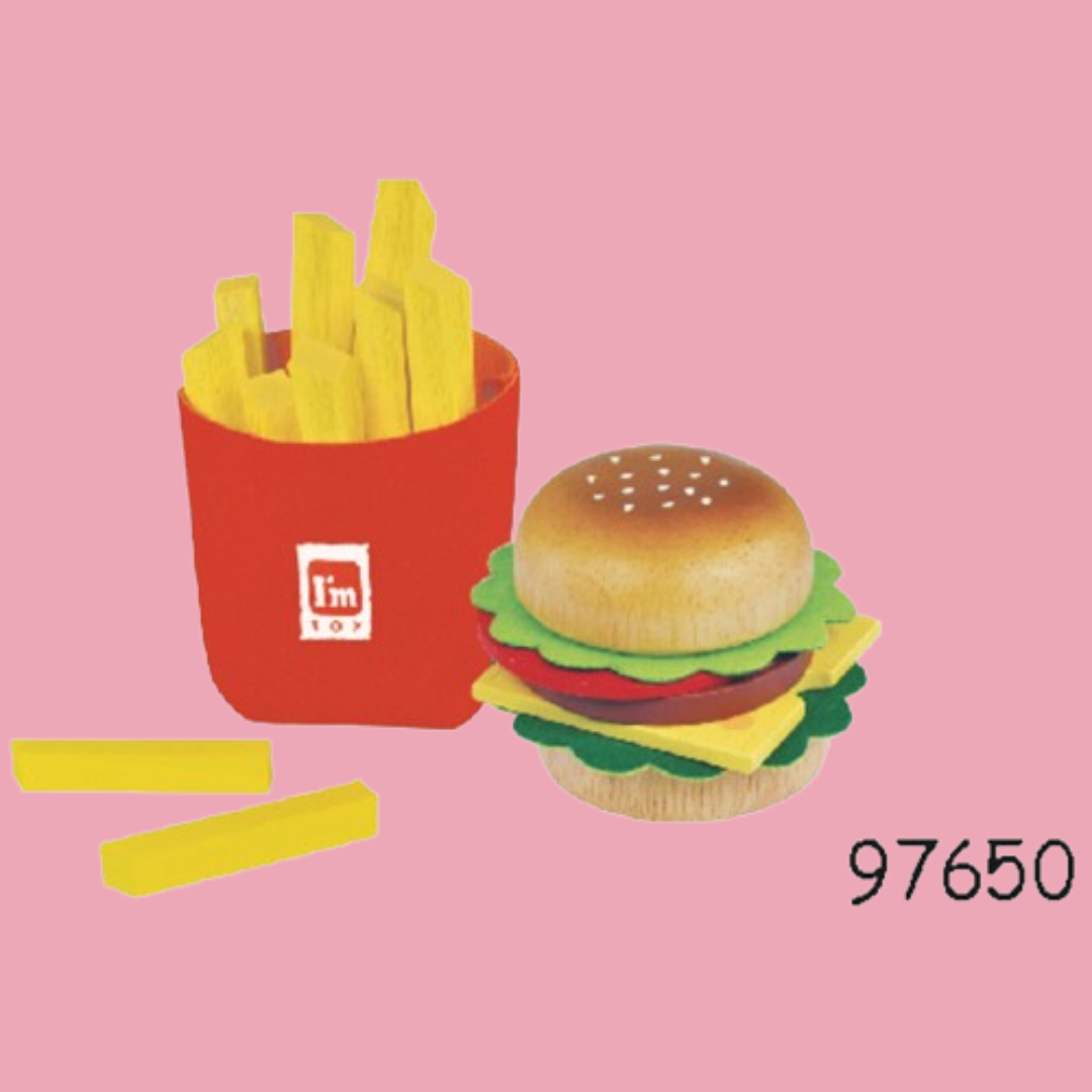 I'M Toy Burger & Fries Play Set