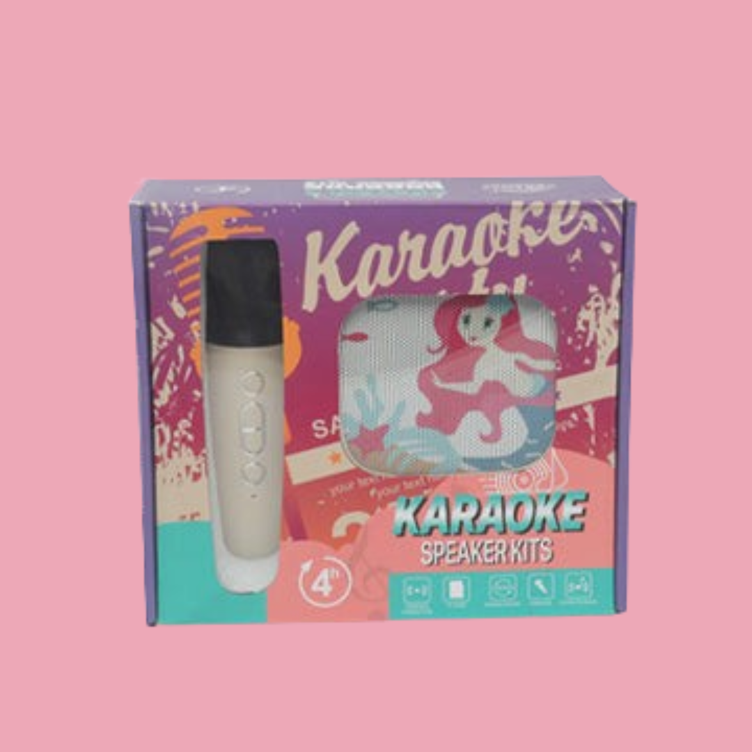 Sing-Along Fun: Kids' Mermaid Karaoke Machine with Wireless Microphone and Bluetooth Speaker