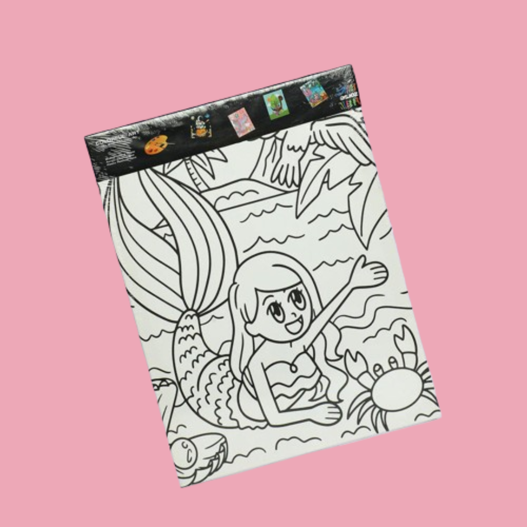 ZORSE mermaid six shades of Expression  wooden frame canvas painting set 30 x 40cm