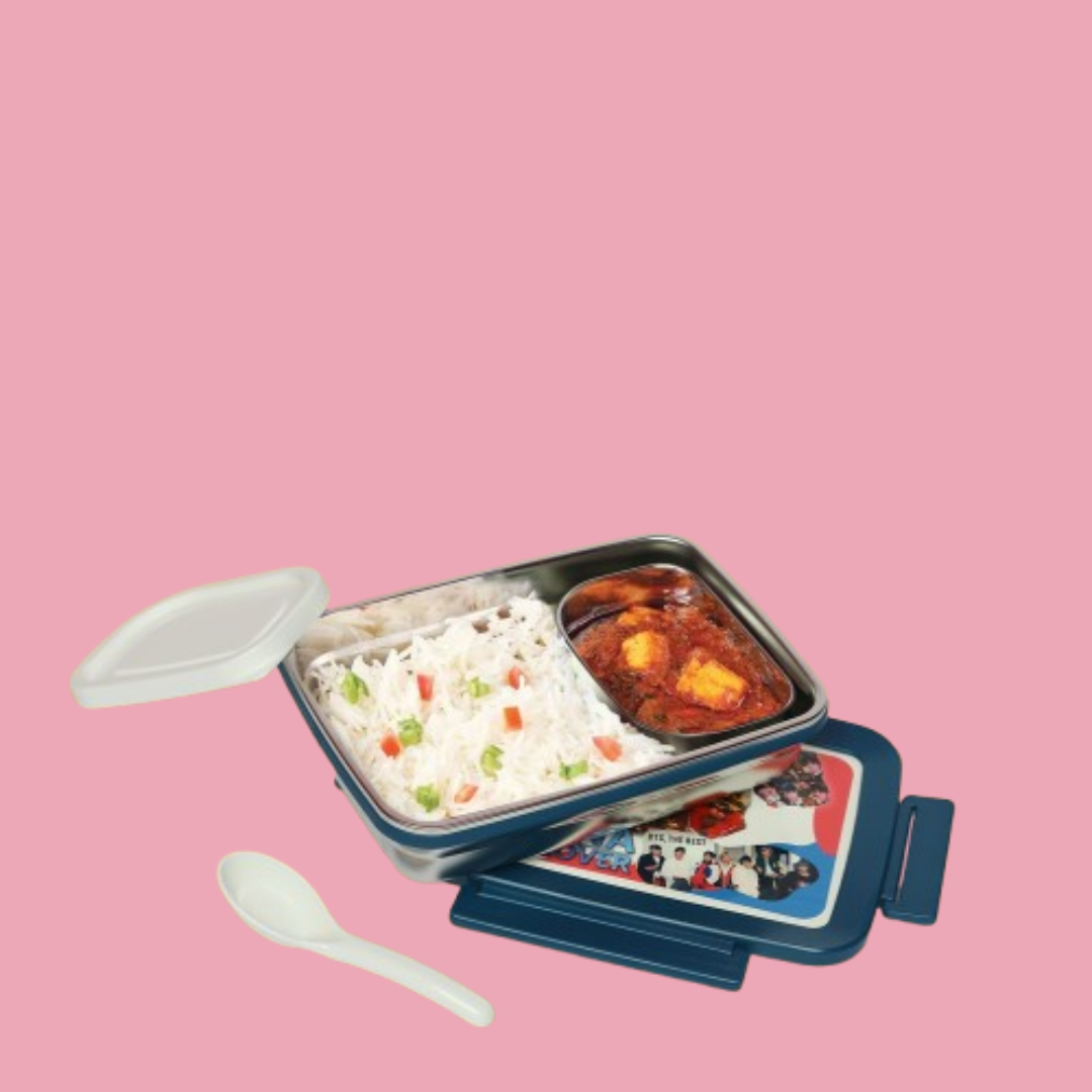 Bts Stainless steel 2 compartment lunch boxes : durable and stylish