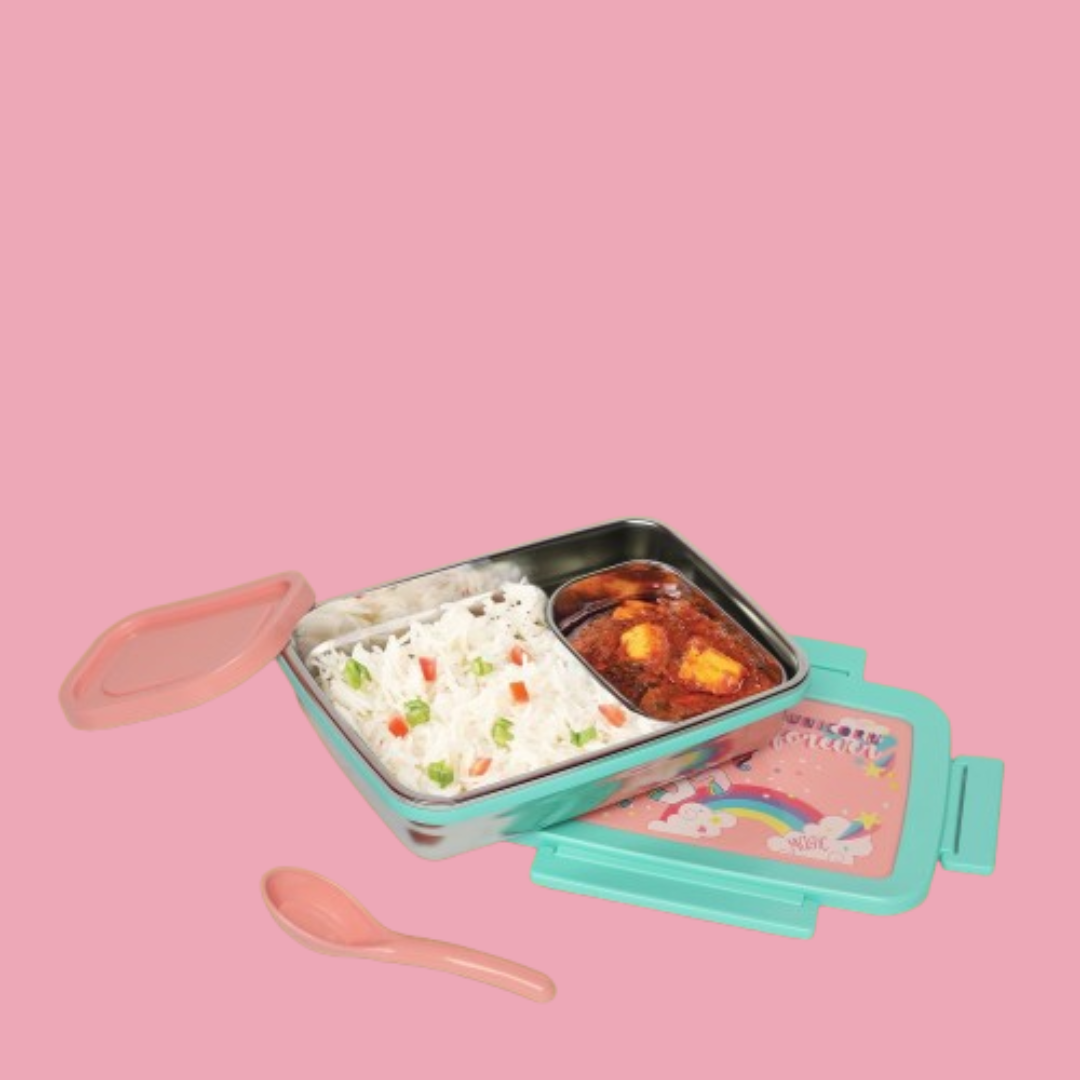 Unicorn  Stainless steel 2 compartment lunch boxes : durable and stylish