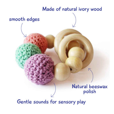Wooden Teether and Rattle Rings