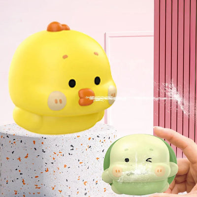 Bathtub water play floating squirt silicone animal scoop net swimming baby bath toys